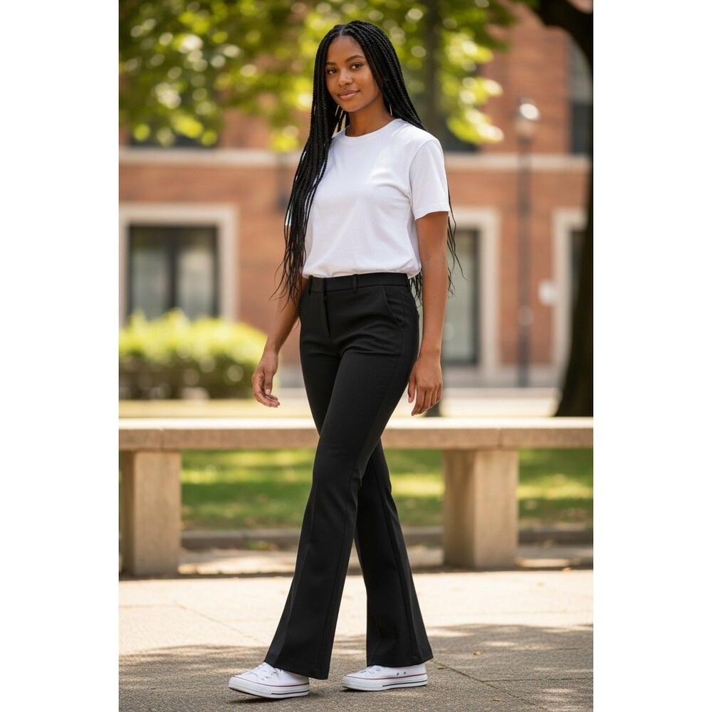 Loft Outlet Women's Black Skinny Ankle Dress Pants Size 12P Mid Rise Excellent